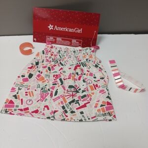 New In Package American Girl Doll "World Travel" Dress,headband And Bracelet